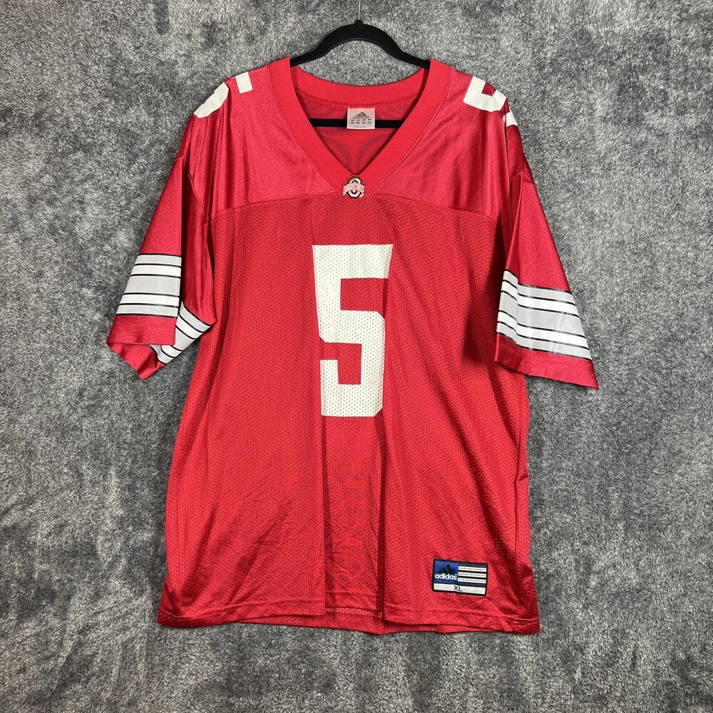 Ohio State Buckeyes Jersey Mens XL Red NCAA College Football Adidas 5 Mesh